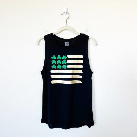 Modern Lux Tops - [Modern Lux] Irish American Shamrock Flag St. Patty's Day Muscle Tank Sz Large L
